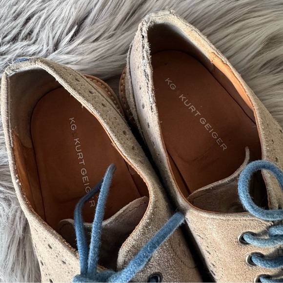 Kert Geiger Leather Oxford Shoes with Broguing - Picture 4 of 7